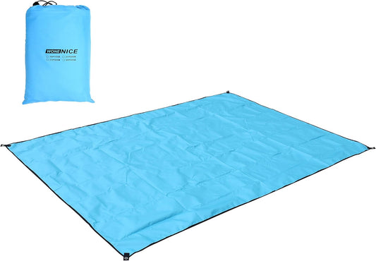 WoneNice 10x10 FT Waterproof Camping Tarp, Lightweight UV Protection Camping Cover for Tents, Beach, Picnics, Car and Adventure, Army Green
