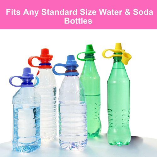 No Spill Silicone Bottles Top Spout for Toddlers, Water Bottle Topper for Toddlers, Water Bottle Spout Adapters, Protects Kids Mouth, 5 Pack (Upgraded)