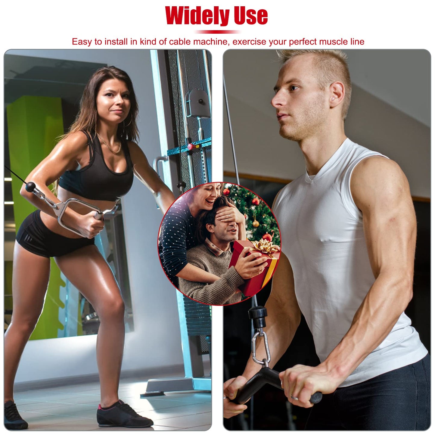 Anglekai 118In Home Gym Replacement Cable, Fix Fitness Pulley Cable with 2 Gravity Ball 5mm Gym Pulley Rope for Exercise Machine (118in)