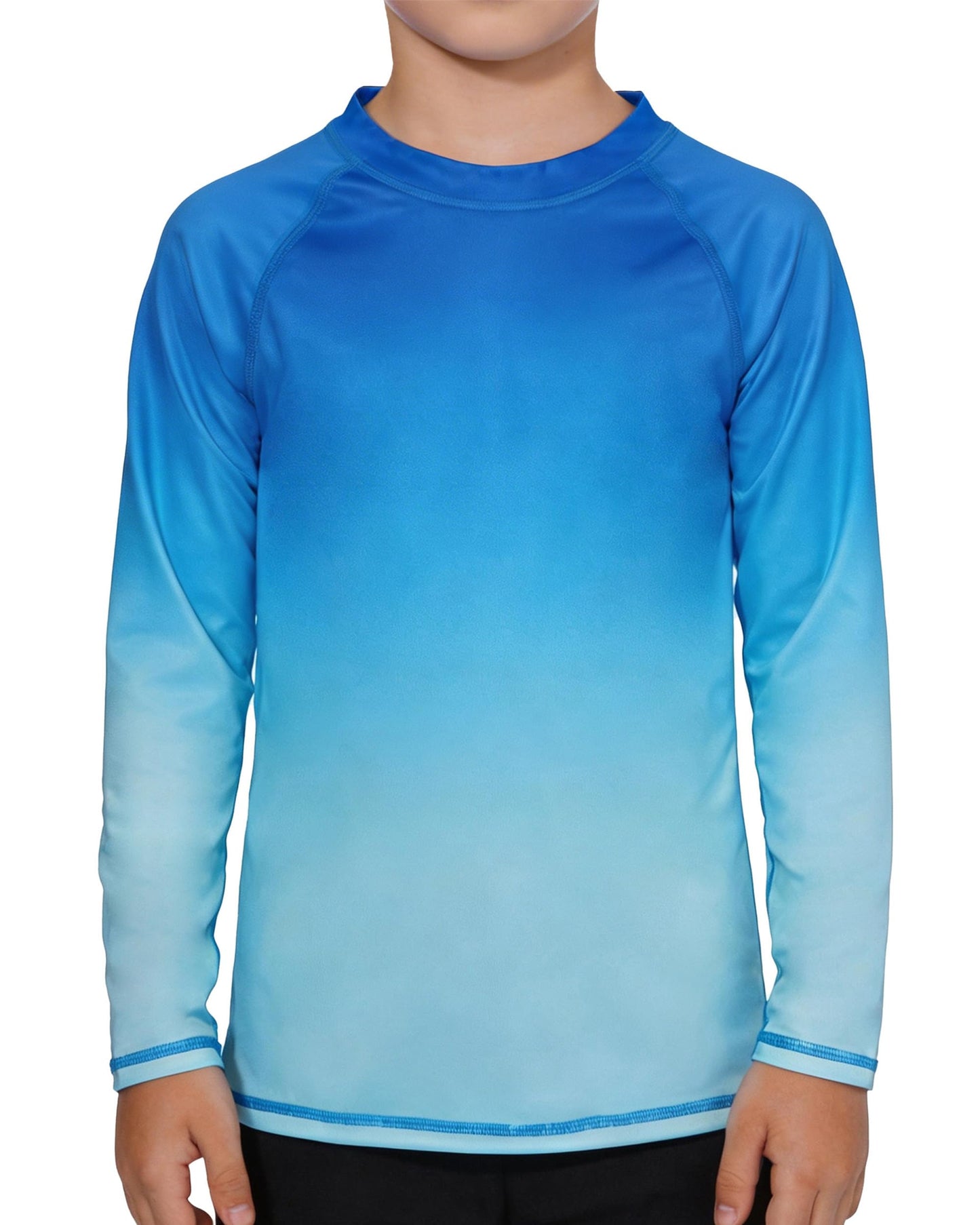 DRONIRING Boys' Rash Guard Long Sleeve, UPF 50+ Swim Shirt for Boys Kids Youth, UV Sun Protection Water Shirts for Beach Surf