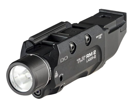 Streamlight 69454 TLR RM 2 G 1000-Lumen Rail-Mounted Tactical Weapon Light with Integrated Green Aiming Laser, and Key Kit, Black