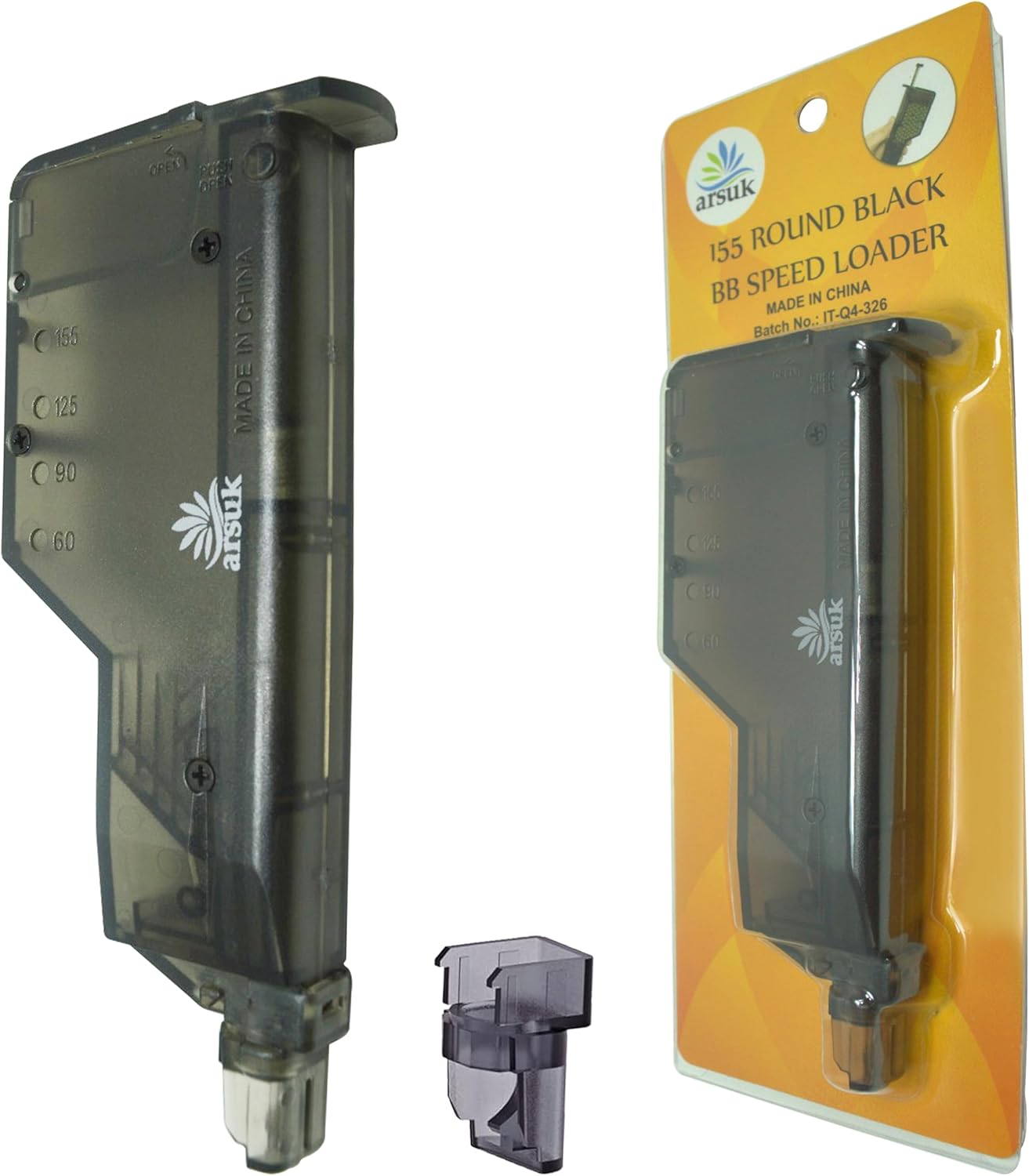 ARSUK Airsoft Fast BB Loader with Adapter – Quick BB Reloading Tool for 90 6mm BB Pellets, Paintball & Airsoft Magazines Speed Loader – Fast & Easy Airsoft Tactical Accessory