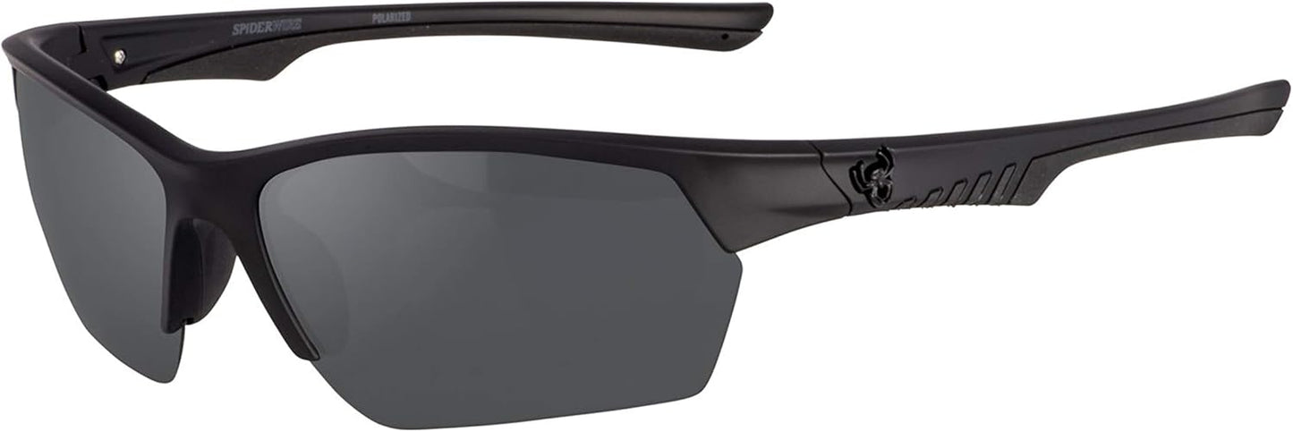 Spiderwire Classic SPW009 Polarized Fishing Sunglasses, Matte Black/Smoke