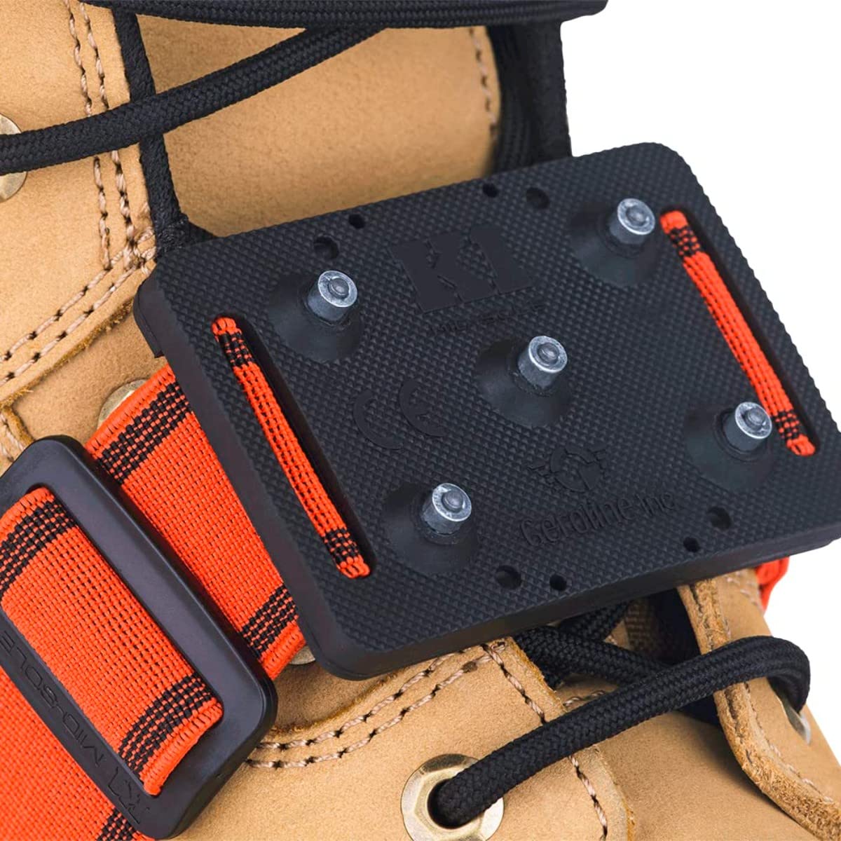 K1 Mid-Sole Ice Cleats for Men & Women - Rotatable Traction Aids For Winter Snow - Hi Vis - Low Profile