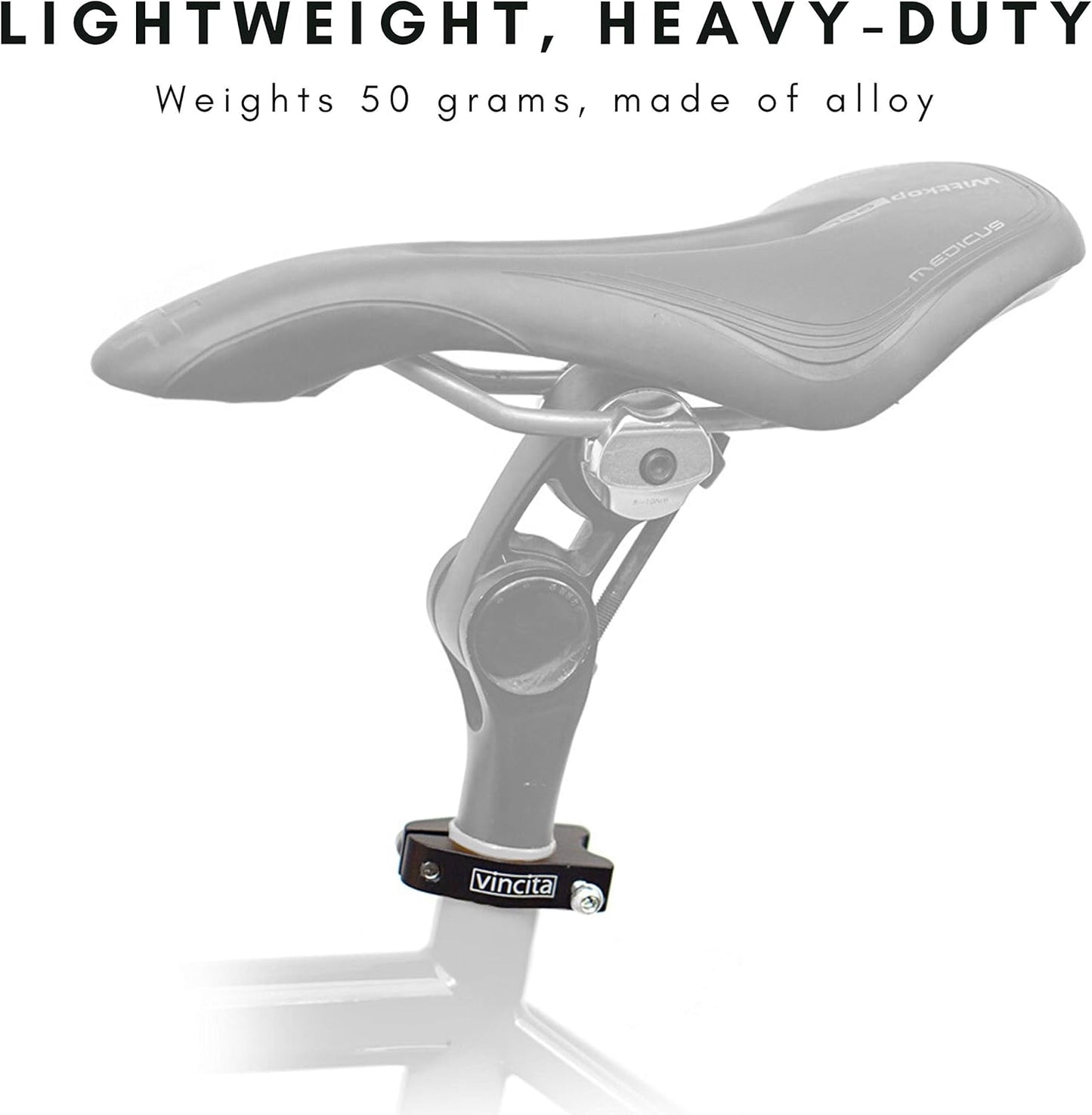 Vincita Rack Mount Seatpost Clamp - For Bike Without Rear Rack Threaded Hole Fixation - Suitable With Seatpost Diameter 27.2 mm (Seatpost Tube 31.8 mm) - Lightweight -mountain, Road, Folding Bicycle.