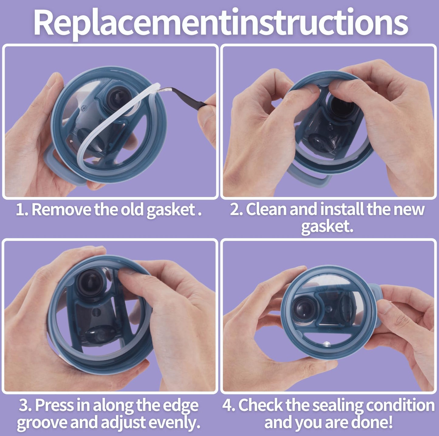 9PCS Shaker Cup Gasket Replacement for BlenderBottle Strada Stainless Steel Shaker Bottle，Water Bottle Gasket Silicone Gasket，Compatible with BlenderBottle Strada Shaker（Strada Flip）