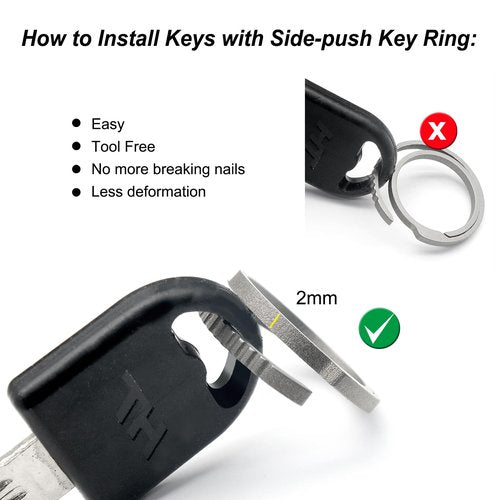 PJYTAC Titanium Carabiner Clip Small Hook EDC Small Heavy Duty Keychain Clips Anti-Lost Quick Release Key Chain for Keys Bottle Opener Keychains