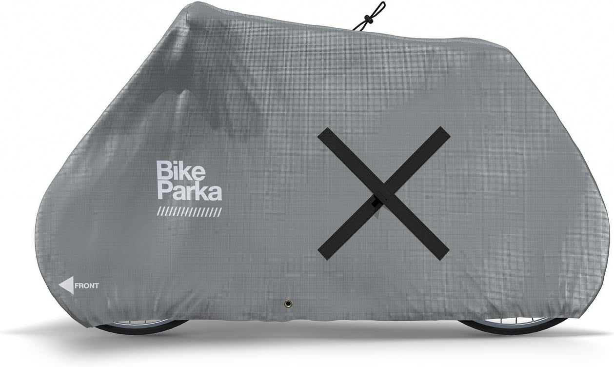 Urban Bike Cover - Waterproof & Durable with Lock-Through Panels, RipStop fabric, Adjustable for Any Bike, Attachable Stuff Sac - Ideal for Bikes in Daily Use (Ciel Blue)