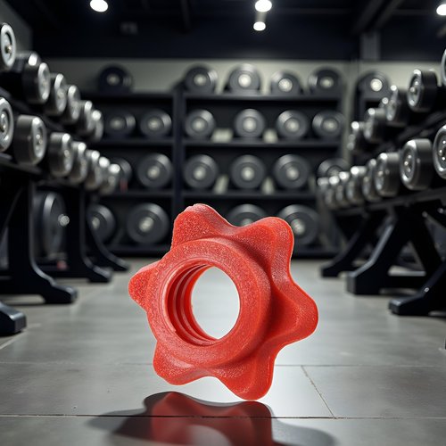 Red Fixed Dumbbell Dumbell Nut Anti-Slip Weight Lifting Accessories, Hexagon Nut Barbell Bar Collar Screw Safety Protection Standard Fixe Exercise and Fitness Dumbbells