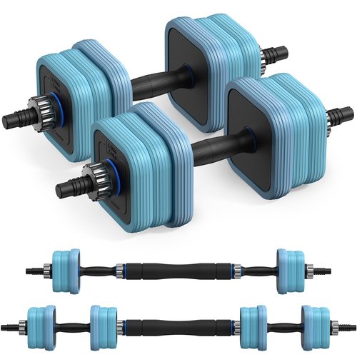 MERACH Adjustable Dumbbells, 35lbs Free Weight Set with Connector, 3 in1 Hand Weights Dumbbells Set Used as Dumbbell, Barbell, Push up Stand, Fitness Exercises for Home Gym Women/Men