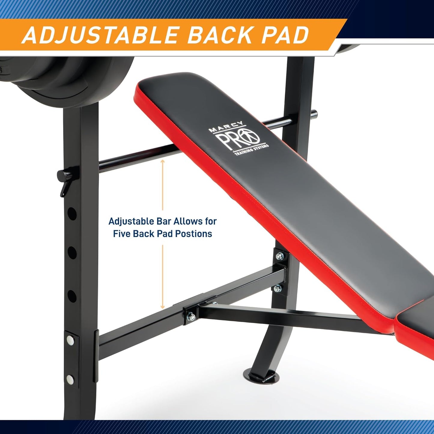 Marcy Standard Weight Bench with 80lbs to 100 lbs Vinyl-Coated Weight Set for Strength Training, Weight Lifting for Personal Home Gym