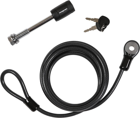 Swagman Anti-Wobble 5/8" Threaded Hitch Pin and 8.5' Cable, Black
