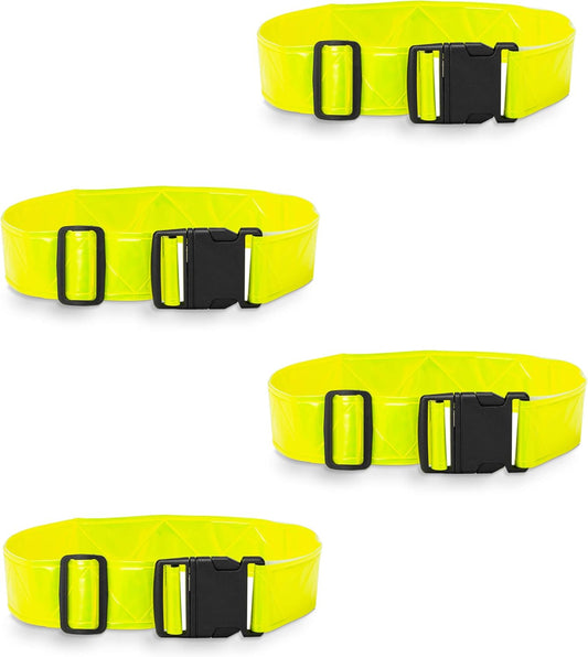 2-4 Pack - Reflective Glow Belt Safety Gear, Pt Belt, for Running Cycling Walking Marathon Military