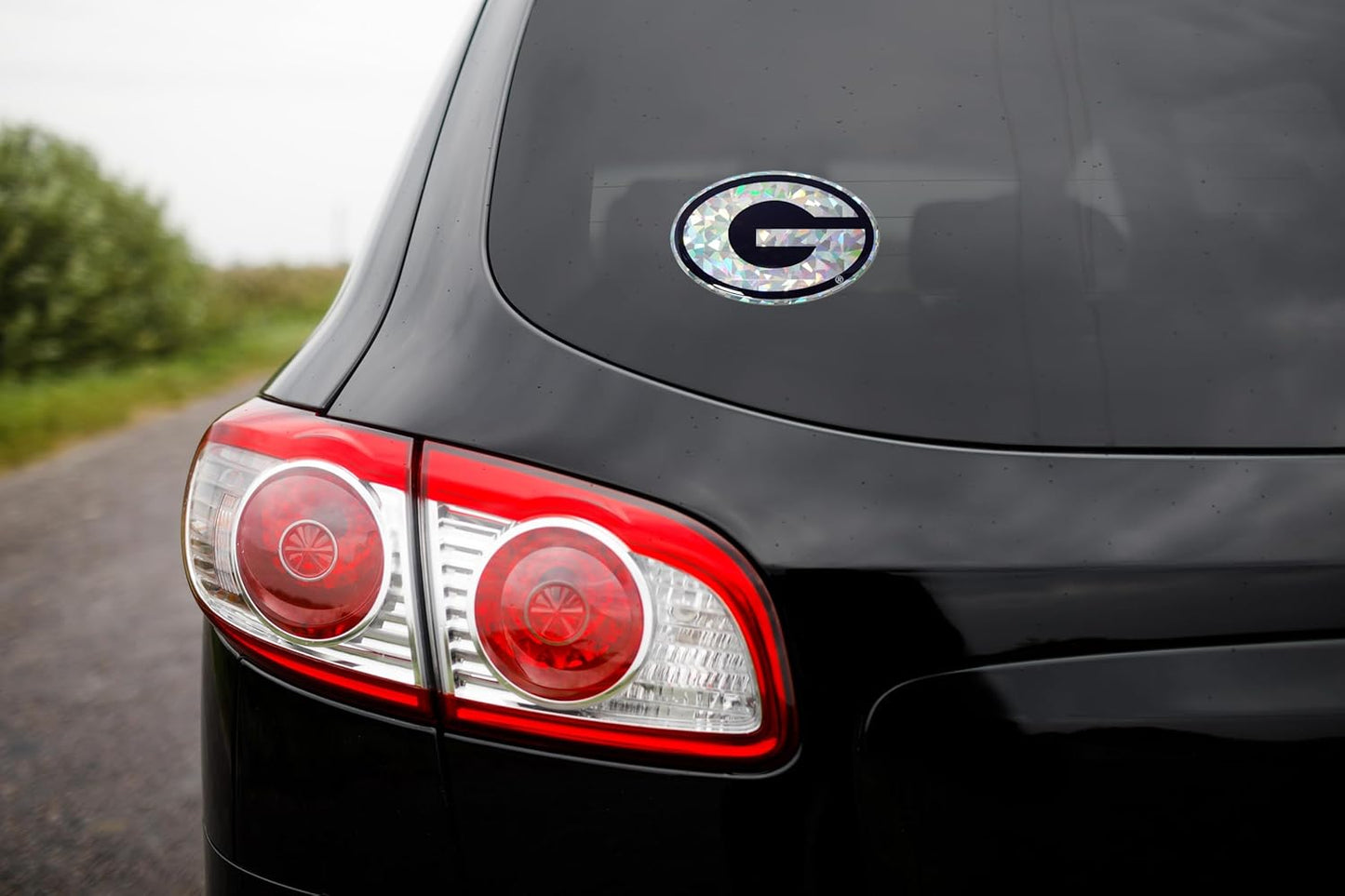 Elektroplate Officially Licensed University of Georgia Black/Red Reflective Decal | Premium 3D Doming All Weather Sticker for Car, Water Bottle, Laptop, Tablet, Window, Cooler, Phone | Made in the USA