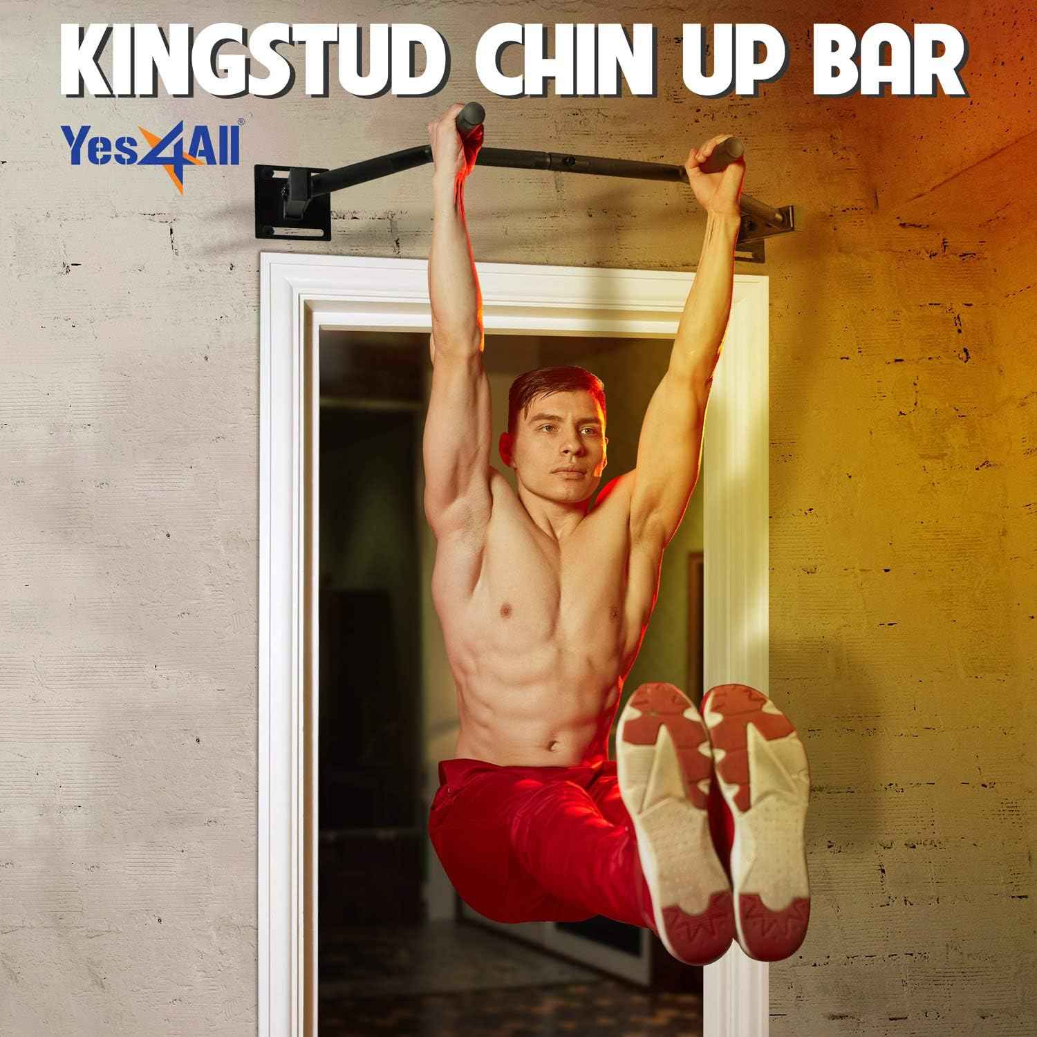 Wall Mounted Pull Up Bar - Multifunctional Home Gym Strength Training Equipment