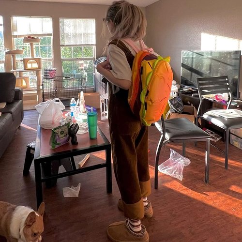 Hkufpq Cheeseburger Backpack Multi-Compartment, Universe Hamburger Backpack Burger Backpack Daypack