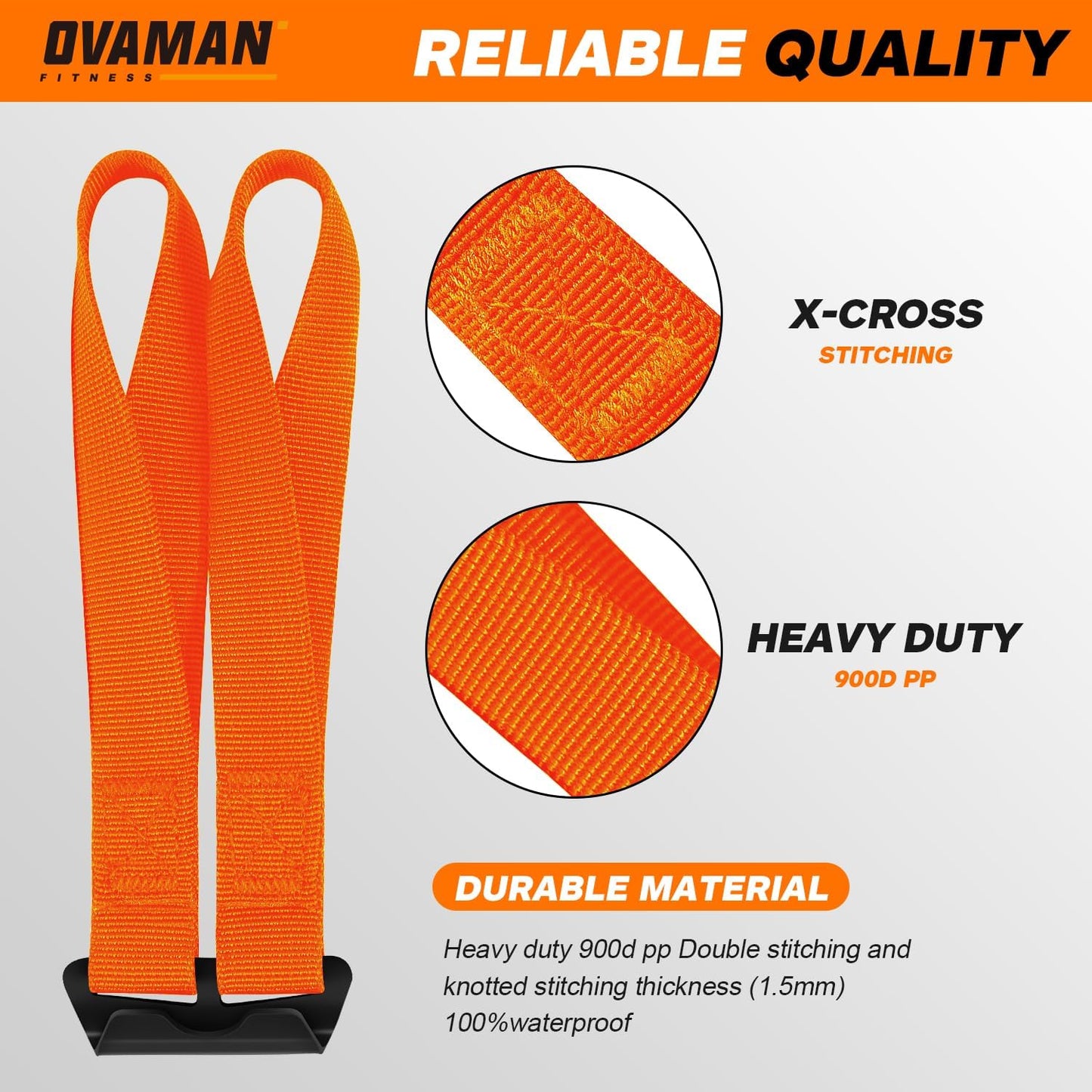 6 Car Door Hook Straps with Double Loops - Universal Roof Rack Straps for Secure Cargo, No Roof Rack Needed, Heavy-Duty Waterproof Design, Compatible with Most Cars(Orange)