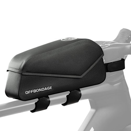 OFFBONDAGE Top Tube Bike Frame Bag Magnetic Switch Waterproof Bikepacking Bicycle Storage Bag for Gravel Road Bike (Black)