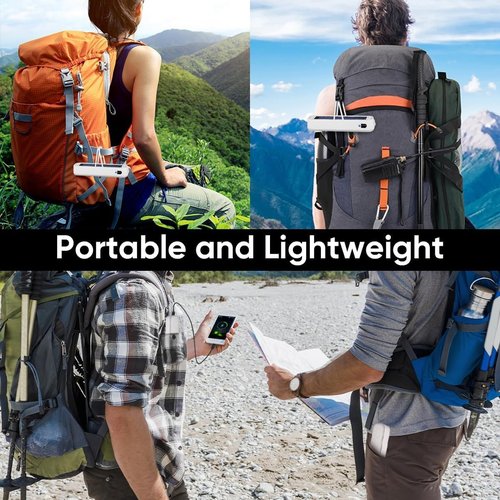 NAKCNM Camping Lantern Solar LED Camp Lamp Light Rechargeable 5 Modes 2000 Lumens Camp Light with Magnet and Hook, Portable Tent Light for Camping Emergency Power (White)