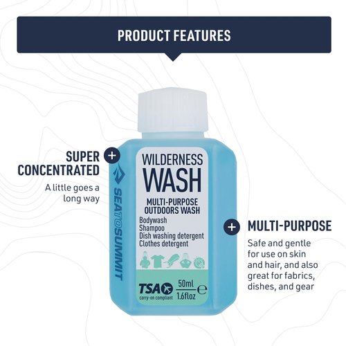 Sea to Summit Wilderness Wash Liquid Camp Soap, 3-Pack (3 X 50ml Bottles)