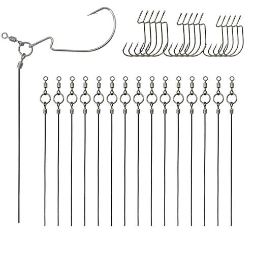 Tokyo Style Punch Shot Making Accessories - Drop Shot Punch Rig Kit Including Tungsten Weights, EWG Hooks and Swivels for Bass Fishing