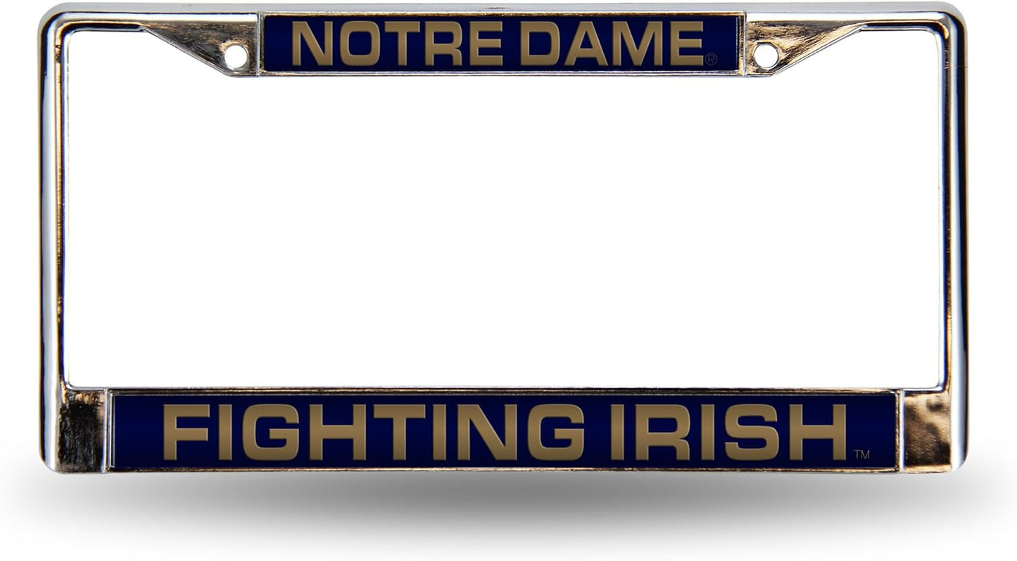 Rico Industries NCAA Unisex-Adult Laser Cut Inlaid Standard Chrome License Plate Frame