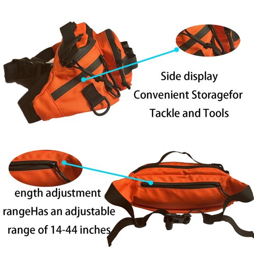 Chardime Men's Lightweight Fishing Fanny Pack - Sling Pack