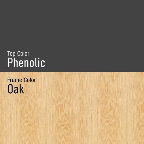 Diversified Spaces Forward Vision 4 Student Classroom Workstation, 88"W x 46"D x 36"H, Phenolic Resin Top, Solid Oak, Outlets, Locking Cabinet Doors, Adjustable Shelves, Made in The U.S.A