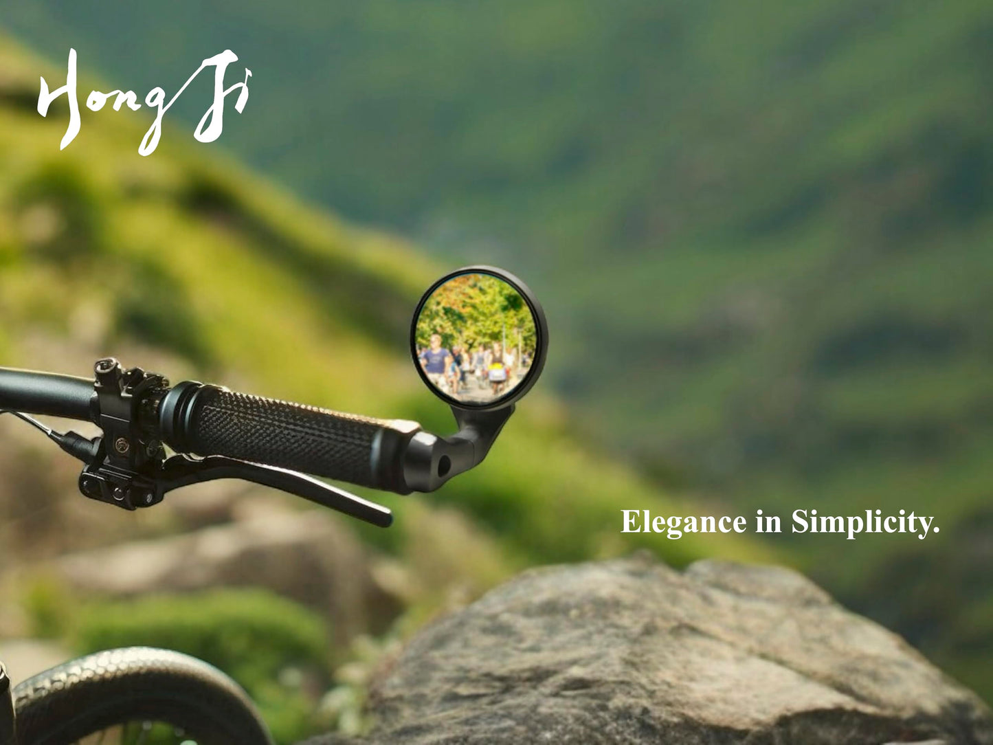 Generic Bike Handlebar-End Rear View Mirror, 2K HD Anti-Glare capability up to 50%, Shatterproof, Nylon Fiber Frame, Adjustable, 15-22mm Handlebar Fit (Silver, EV001S)