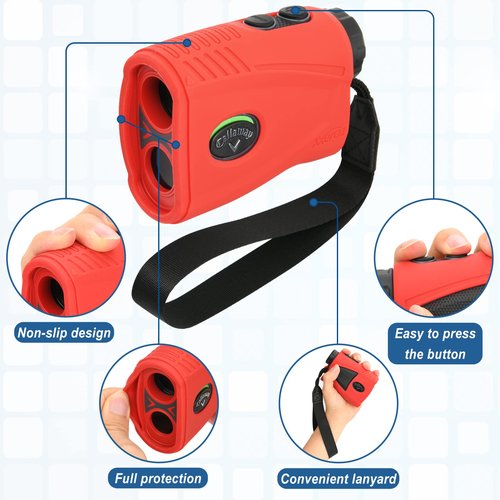 Xxerciz Silicone Case Compatible with Callaway 300 Pro Laser Golf Rangefinder, Protective Carry Case with Wrist Lanyard, Golf Rangefinder Accessories for Outdoor Golf Men Women