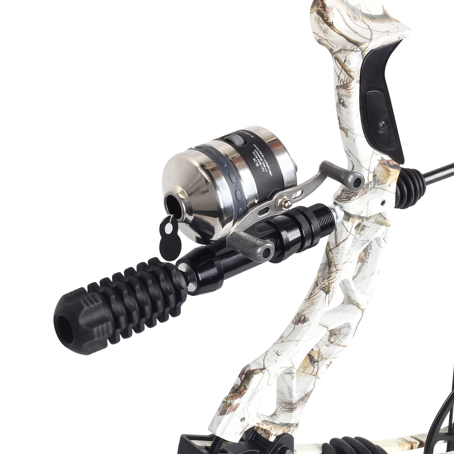 FENJANER Bowfishing Reel with Fishing Reel Seat Left and Right Reversible Handle,for Compound Bow and Recurve Bow (Bowfishing Reel and Reel seat)