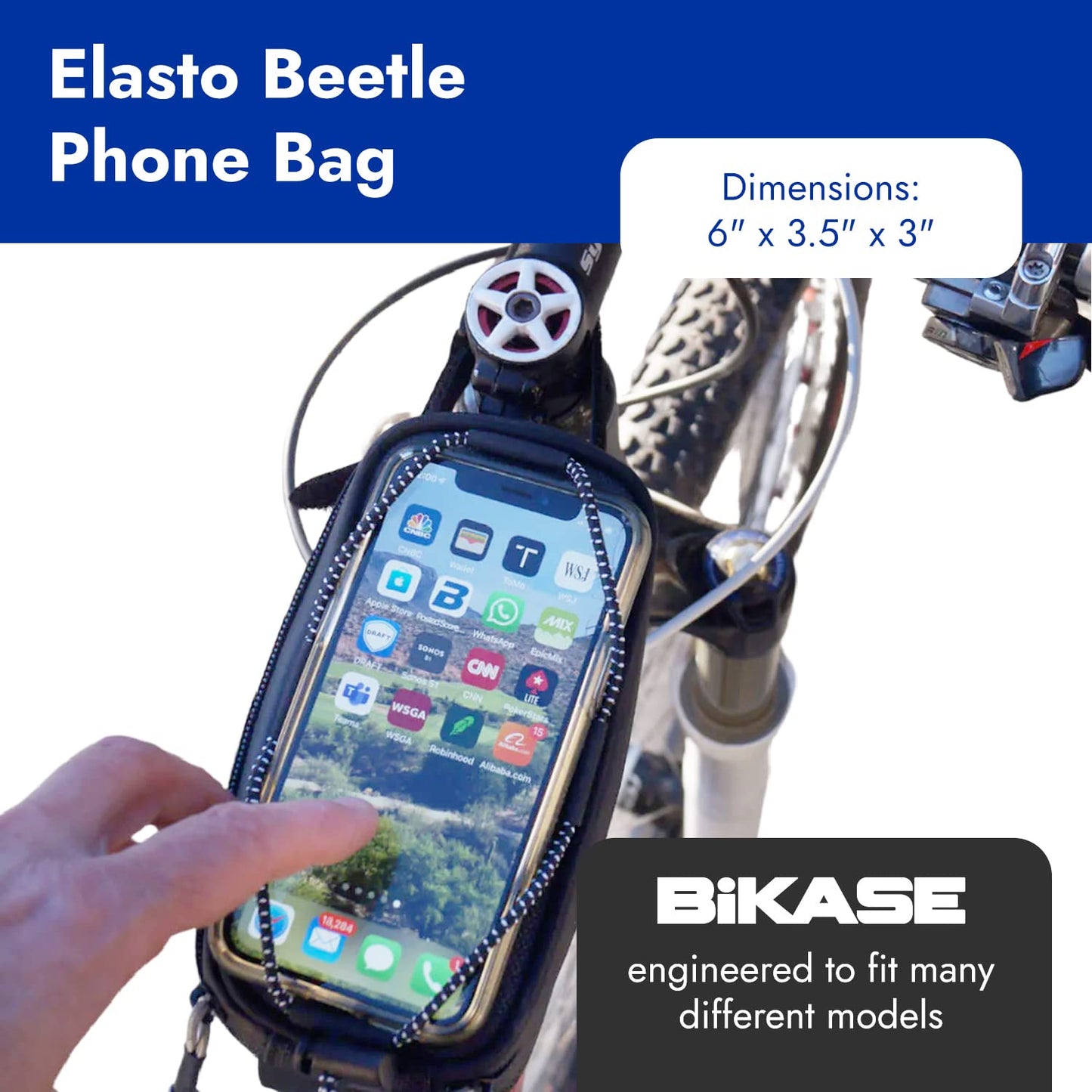 Adjustable Bottle Cage and Universal Phone Bag