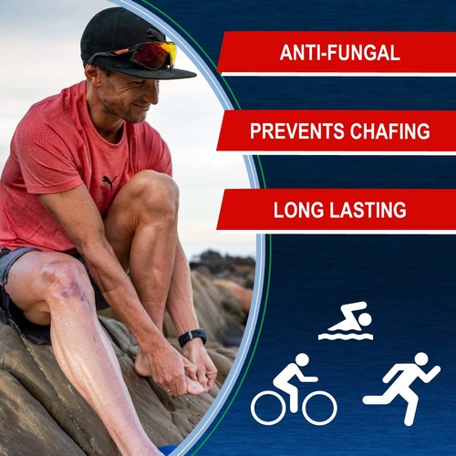 Chafing Relief Barrier Balm - Anti-Chafe Cream for Cycling & Sports - Water-Resistant Skin Defense - 10 Sachets