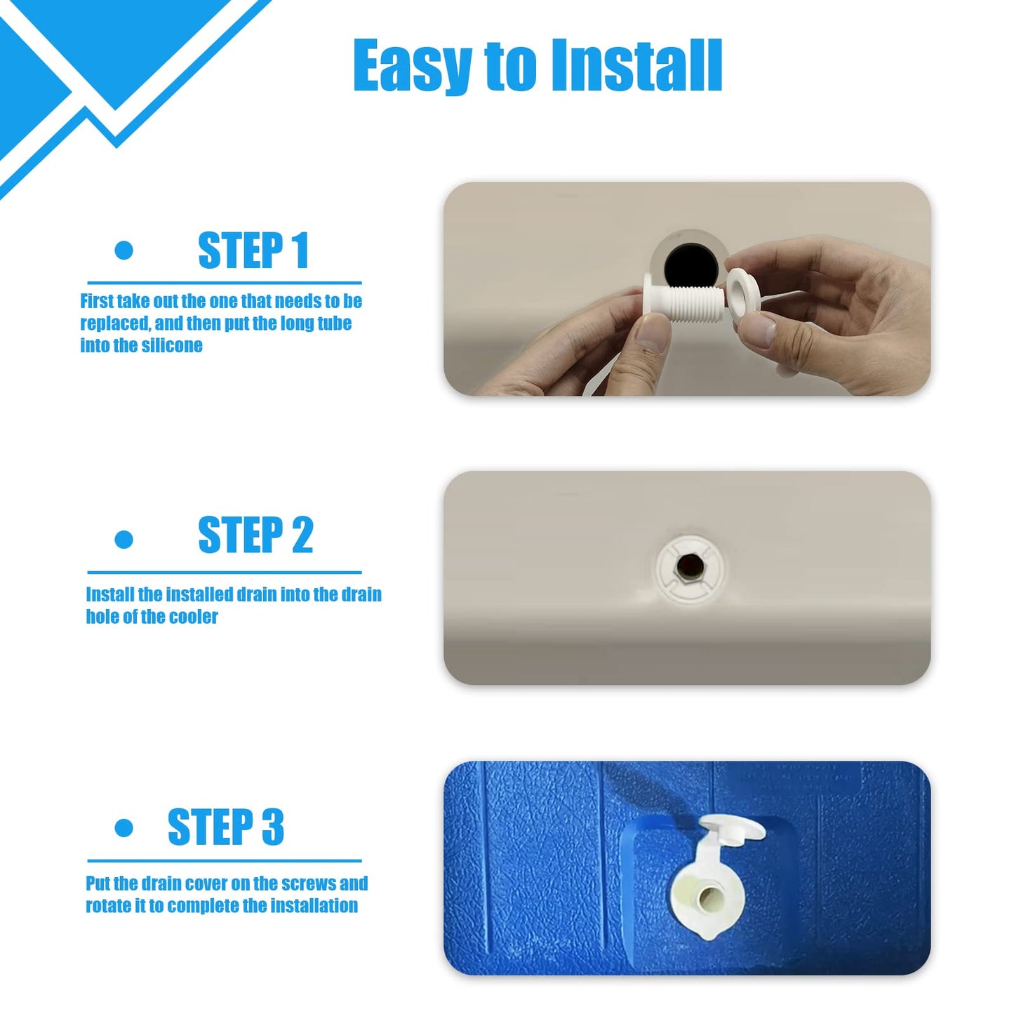 Adabuing 1.5" Shaft Length Cooler Drain Plug Assembly Replacement for Cooler Drain Plug for 50 58 and 82 Qt Coleman Xtreme Coolers, Part Number: 5010005241