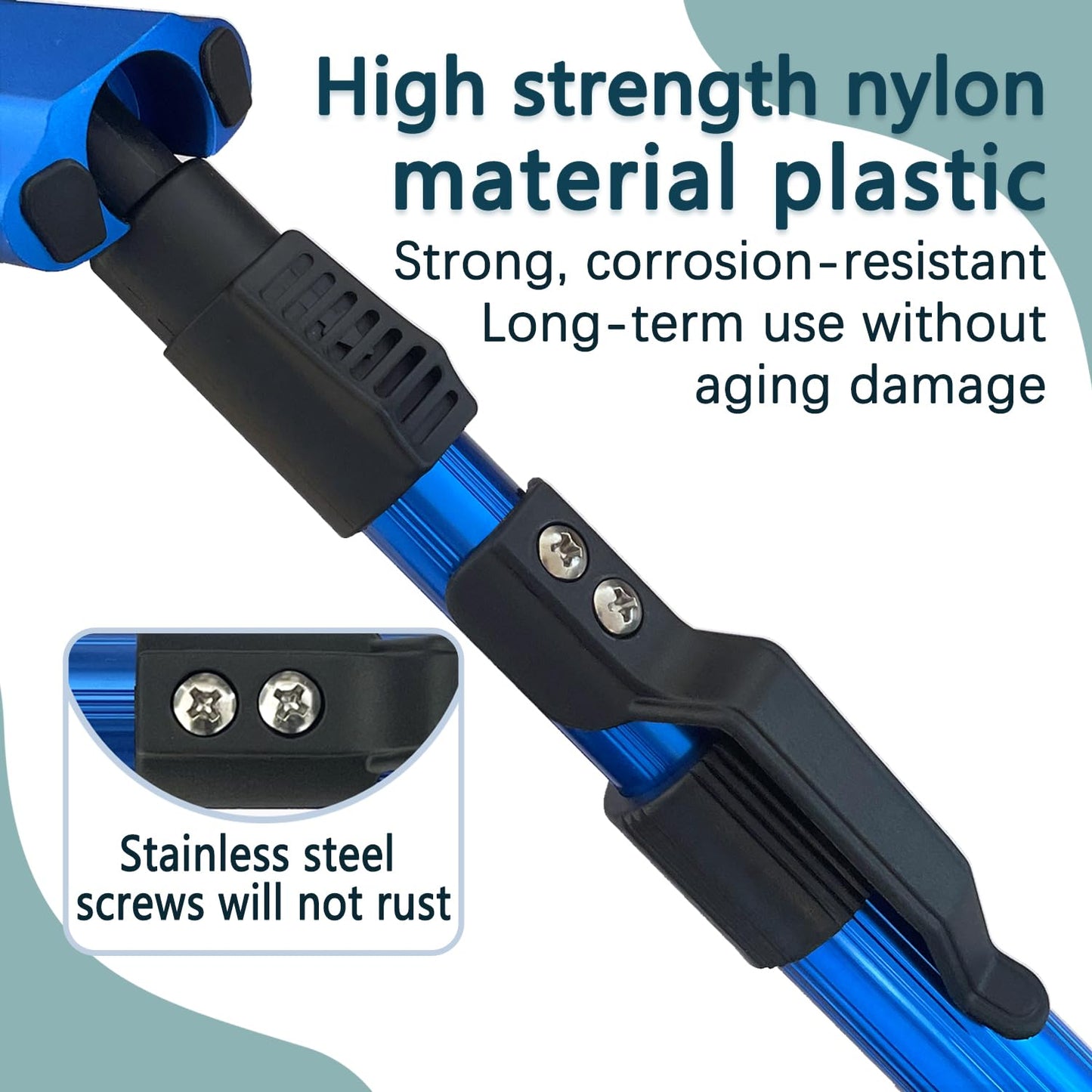 Fishing net (Retractable 19.68, Blue, 48in)