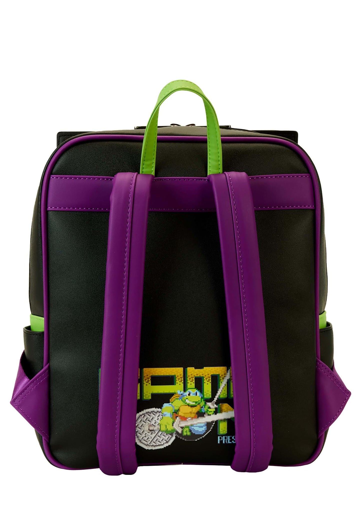 Loungefly Teenage Mutant Ninja Turtles 40th Anniversary Vintage Arcade Mini Backpack, Black/Charcoal, Taglia unica