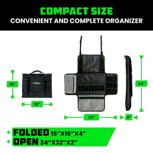 Rhino USA Camping Kitchen Organizer: Ultimate Overland Camp Accessory For Outdoor Cooking, Spice Rack, Utensil Storage and More!