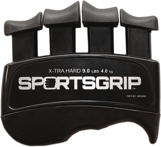 Hand and Finger Exerciser (XTRA Hard - 9lbs / 4.0kg) – Best Ergonomic Finger Strengthener to Improve Grip for All Sport Athletes