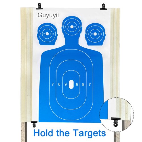 Guyuyii Shooting Targets - 20/25/50 Pack High-Contrast Gun Range Targets for Indoor and Outdoor Shooting Range - Multi-Zone Design for Handgun, Rifle, and Airgun Practice - 12" x 18" / 14" x 22" Sizes