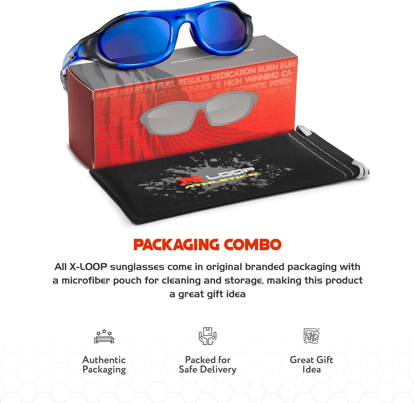Polarized Youth Sports Sunglasses for Boys & Teens (Ages 8-16) - UV400 Baseball Wraparound