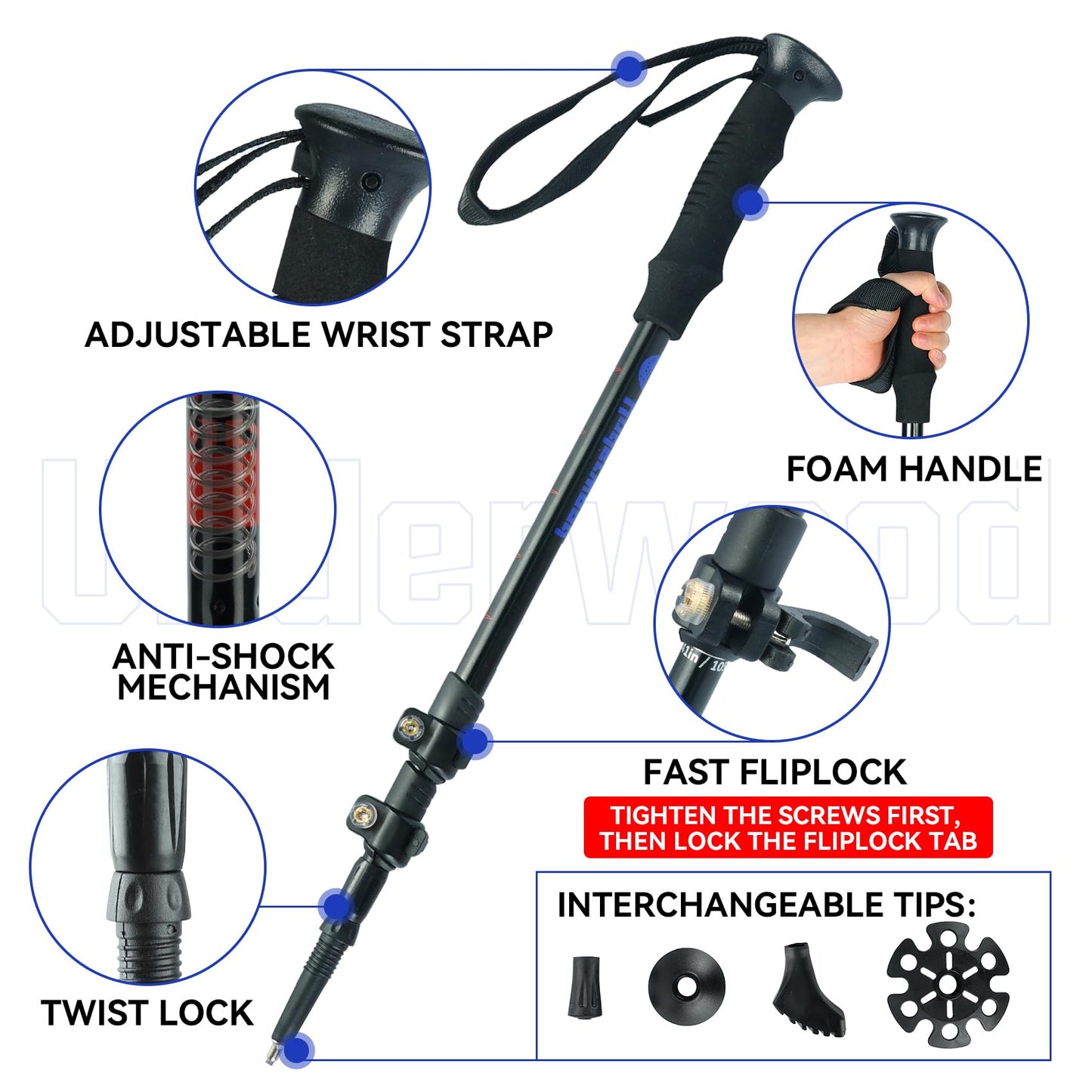 2-Person Ultralight Trekking Pole Tent & Collapsible Aluminum Hiking Sticks by Underwood Aggregator