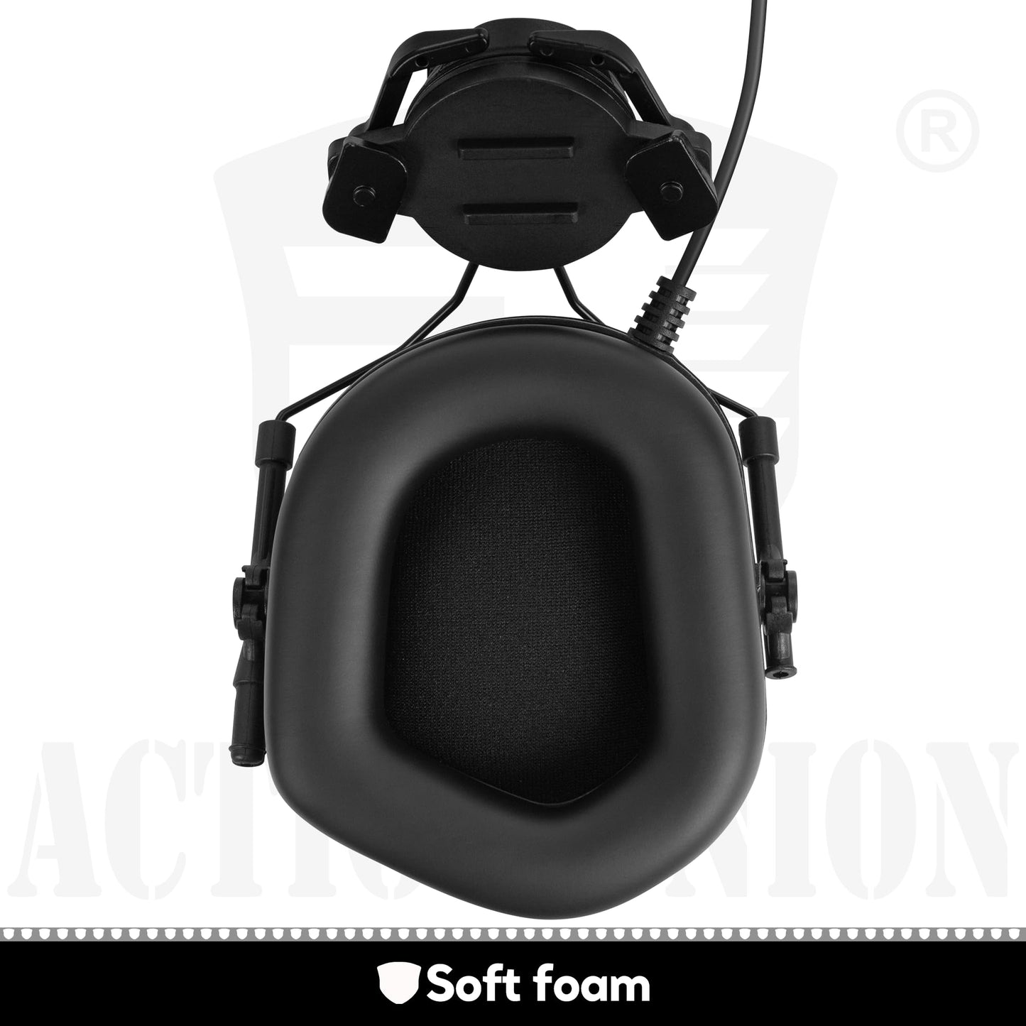ACTIONUNION Tactical Headset for Airsoft Fast Helmet No Noise Reduction (Black)