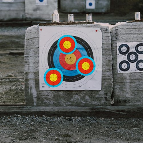 SPG Splatter Shooting Target Sticker - 3 Inch Self-Adhesive Archery Target Paper for Shooting Range High Visibility Targets Sticker for Pistol Shooting Archery Practice Training