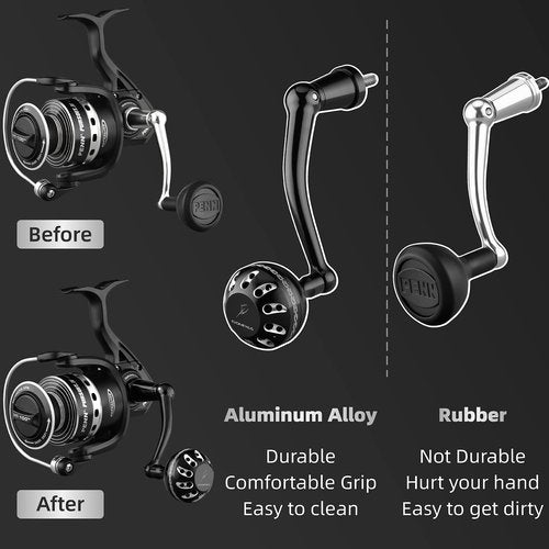 GOMEXUS Power Handle for Penn Pursuit III/IV Spinning Reel Replacement Handle（Please do not Adapt to Other reels to Avoid Damage to The Reel）