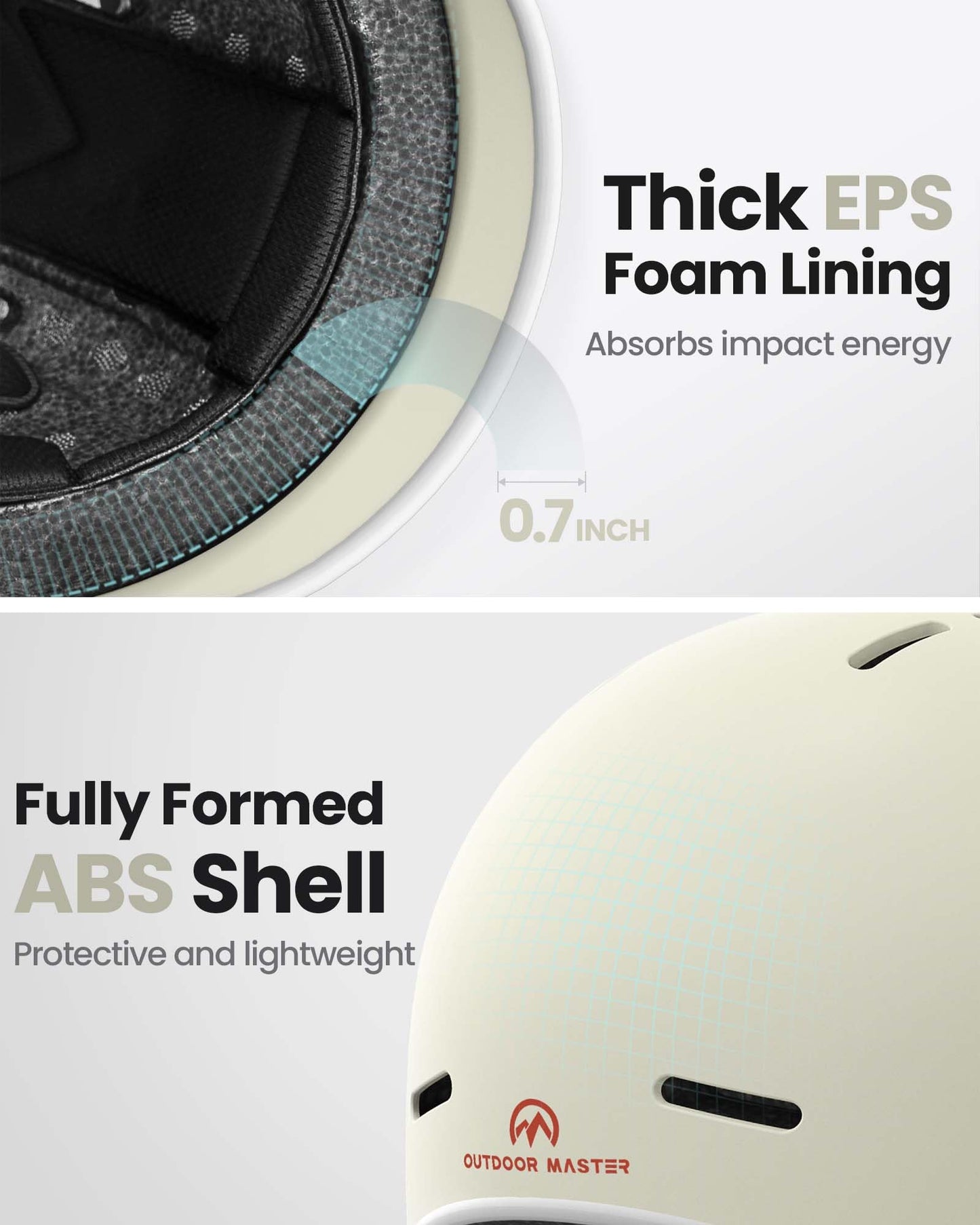 OutdoorMaster Bike Helmet for Adults,Adjustable Cycling Helmet for Men & Women - Safety Certified for Bicycle Skateboard Road Bike Skating Roller Commuting Helmet - Pearl White,L