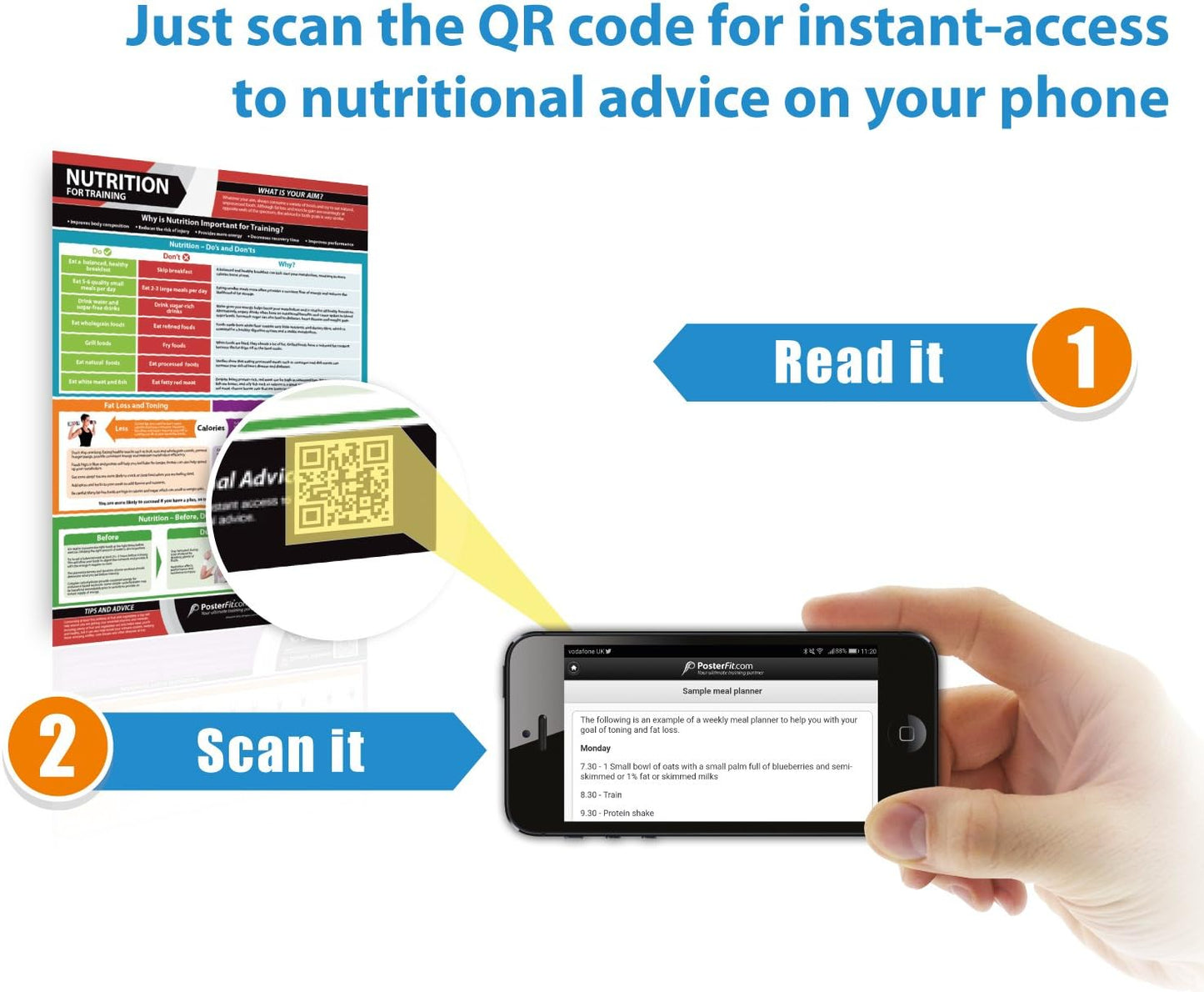 EXTRA LARGE Training Zones & Thresholds Poster - Laminated Home & Gym Chart with Video Support