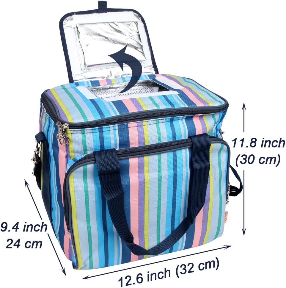 Yodo 18L Collapsible Soft Cooler Bag - Insulated up to 4-6 Hours, Roomy for Family Reunion, Party, Beach, Picnics, Sporting Music Events, Everyday Meals to Work