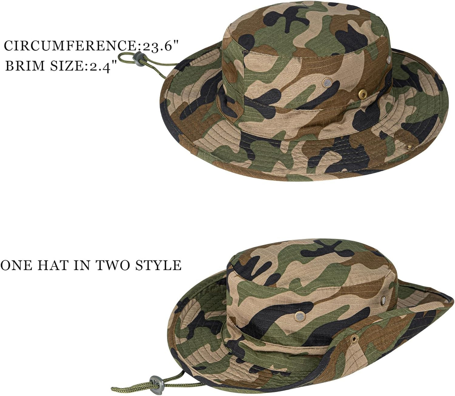 UPF 50+ Sun Hat | Foldable Boonie Hat for Men & Women | Fishing & Hiking