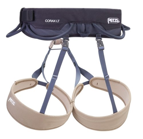 PETZL CORAX LT comfortable, durable harness for a variety of climbing objectives, L, dark gray