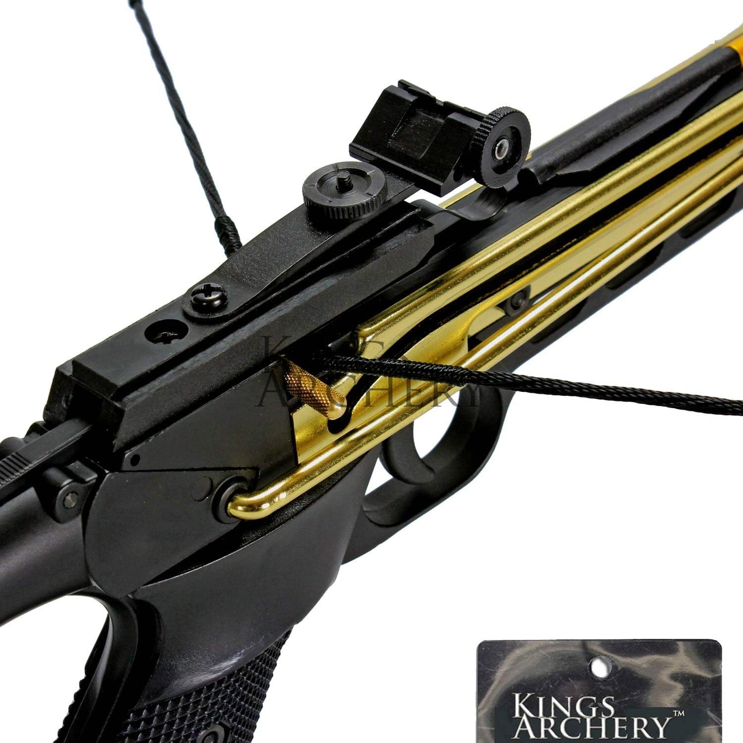 Crossbow Pistol Self Cocking 80 LBS with Adjustable Sights, Aluminum Arrow Bolts, and Safety Feature